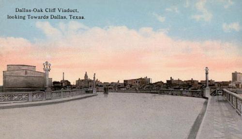 Dallas-Oak Cliff Viaduct, looking Towards Dallas, TX