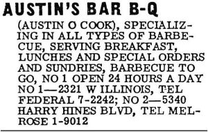 austins-barbecue_1962-directory_two-locations