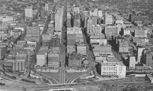 downtown_aerial-photo-service_postcard_cook-collection_smu_cropped