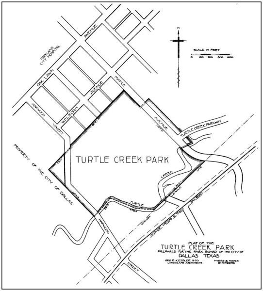 reverchon-park_turtle-creek-park_map_1914-15