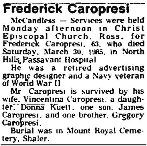 caropresi_news-record_north-hills-pennsylvania_040285_OBIT