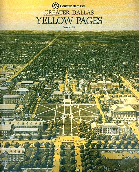 1971 Yellow Pages Cover: SMU Gets the Karl Hoefle Treatment