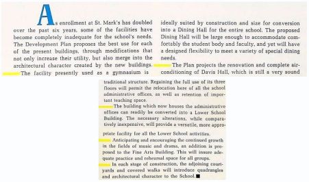 st-marks_development-plan_1965-yearbook_caption
