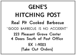 spruce-high-school_1964-yrbk_genes-hitching-post-bbq