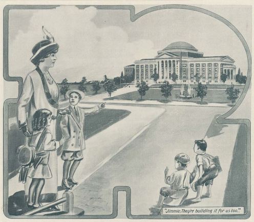 SMU_building_the-campus-mag_july-1912_cover