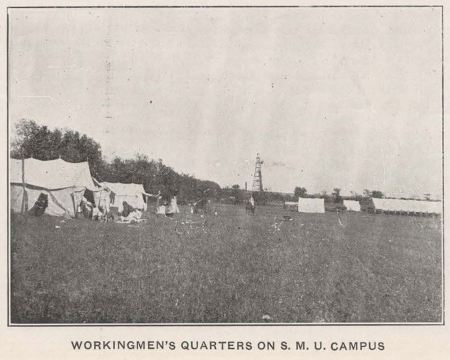SMU_dallas-hall_construction_the-campus-mag_oct-1912_workers-tents