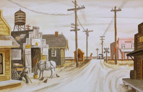 bywaters-jerry_farmers-branch-in-the-early-days_watercolor_ha-dot-com_sold-2010